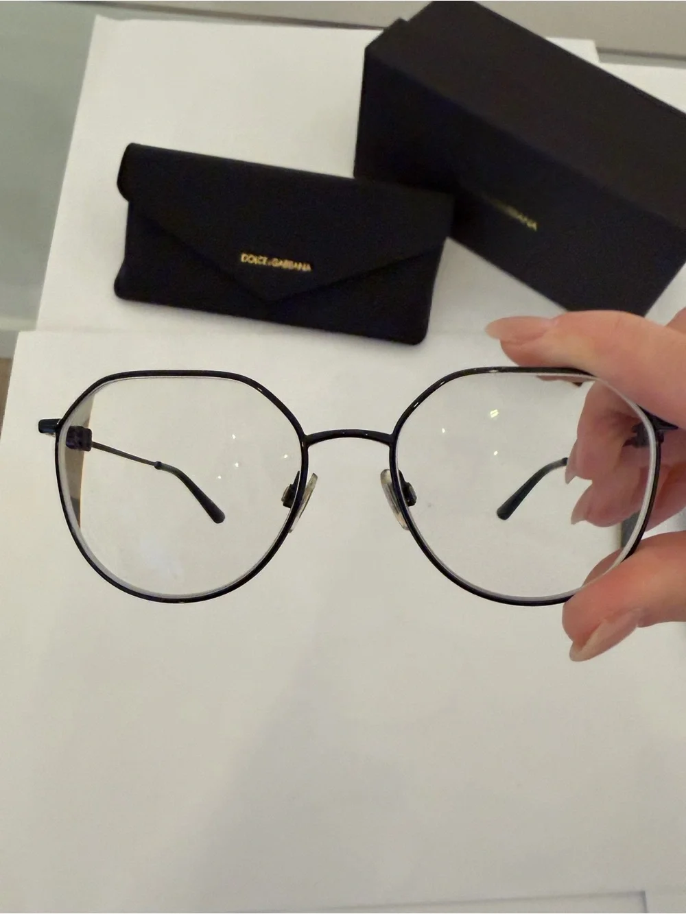 Dolce & Gabbana DG1348 Black Metal Optical Glasses Frames 54 Italy